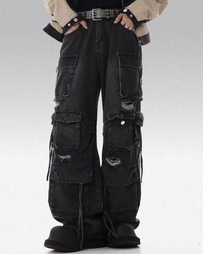 Y2k baggy pants ’Nova’ Black / S