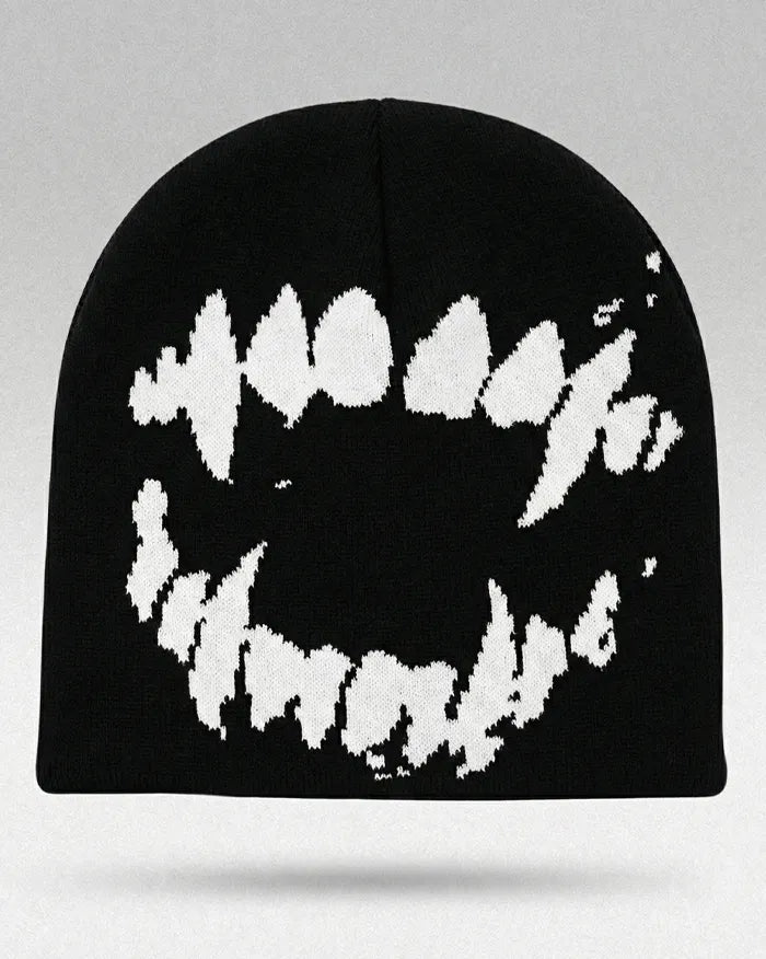 Y2k Beanie ’Raptor’ - Black / one size