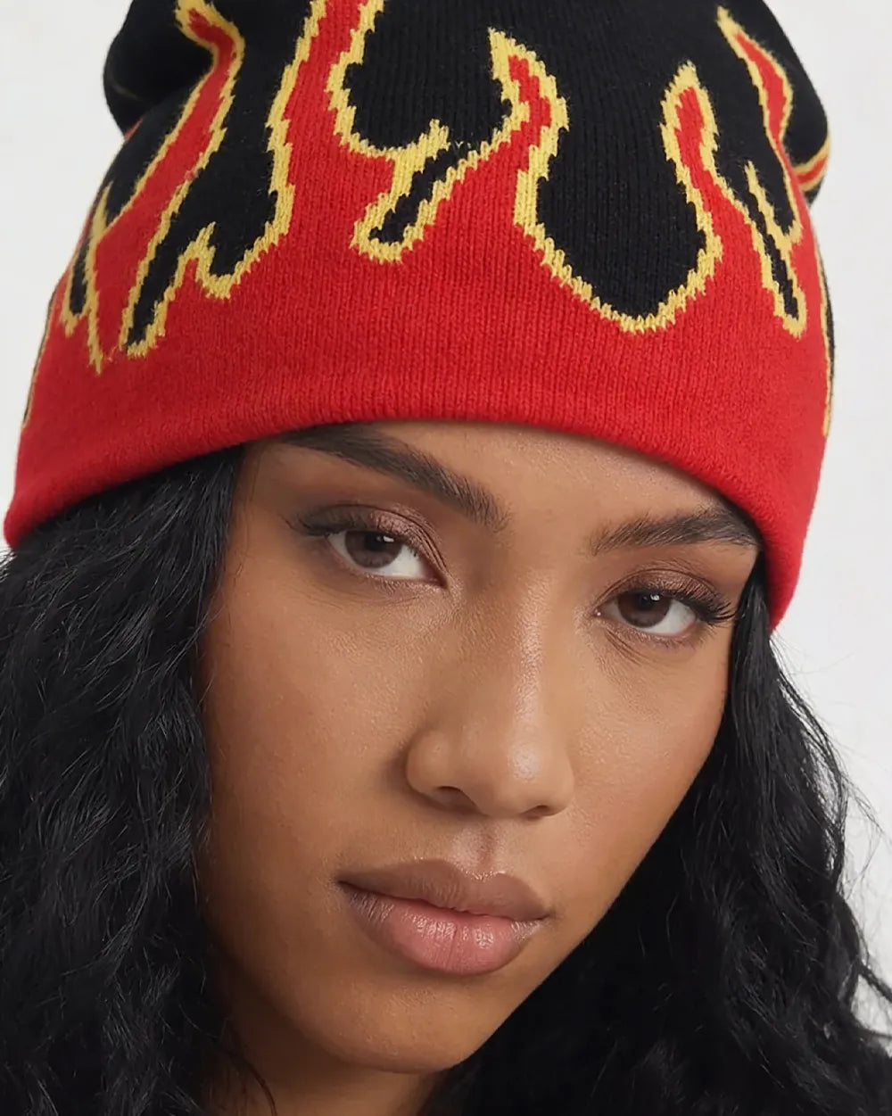 Y2K Flame Beanie