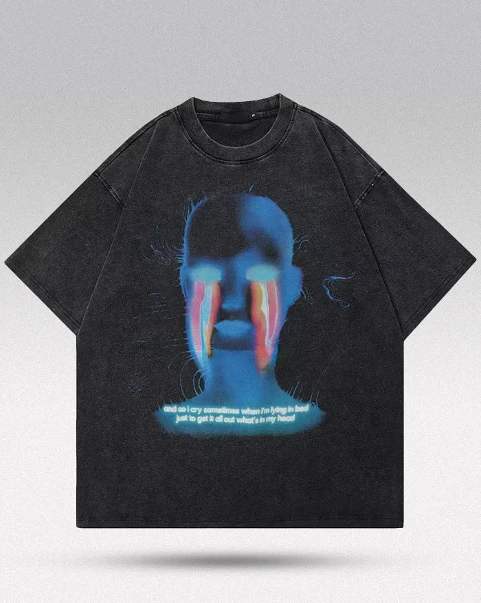 Y2k graphic tee ’Omega’ S