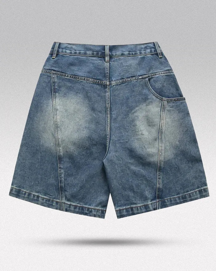 Y2k jean shorts ’Iridium’