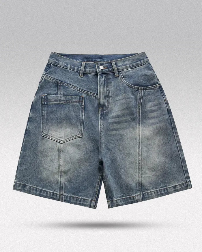 Y2k jean shorts ’Iridium’
