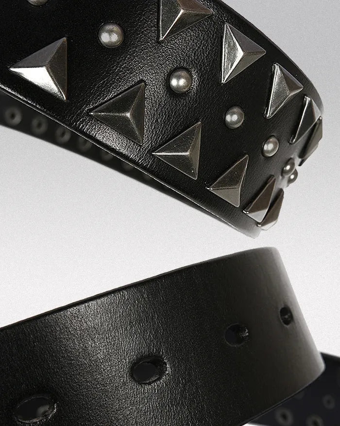 Y2k leather belt ’Flux’