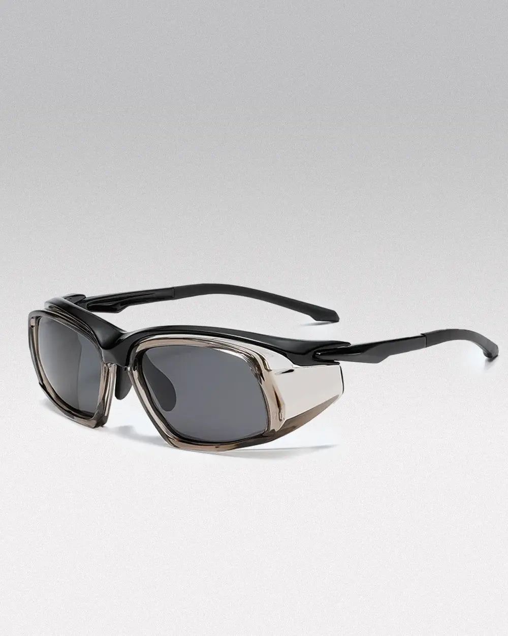 Y2K Polarized Sunglasses ’Nexon’ - Black / Brown