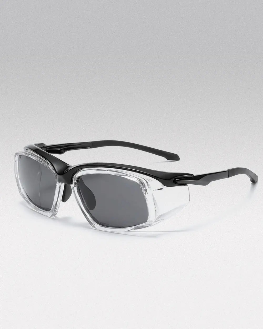 Y2K Polarized Sunglasses ’Nexon’ - Black / Transparent