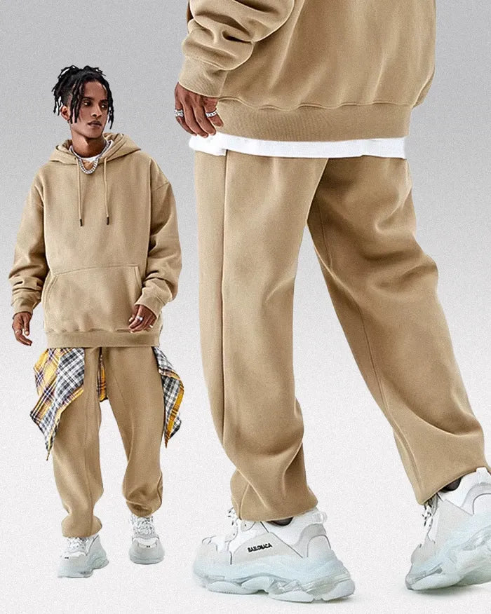 Y2k Sweatpants ’Zenith’ - Beige / S