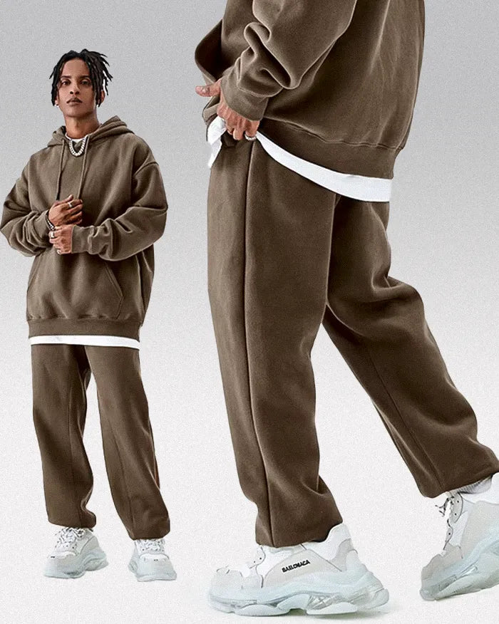 Y2k Sweatpants ’Zenith’ - Coffee / S