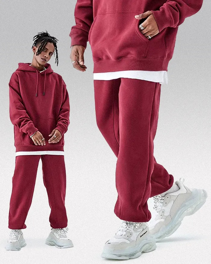 Y2k Sweatpants ’Zenith’ - Purplish Red / S