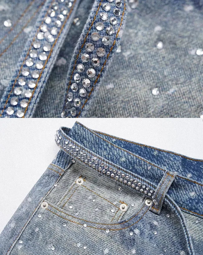 Y2k washed blue jeans ’Celestial’