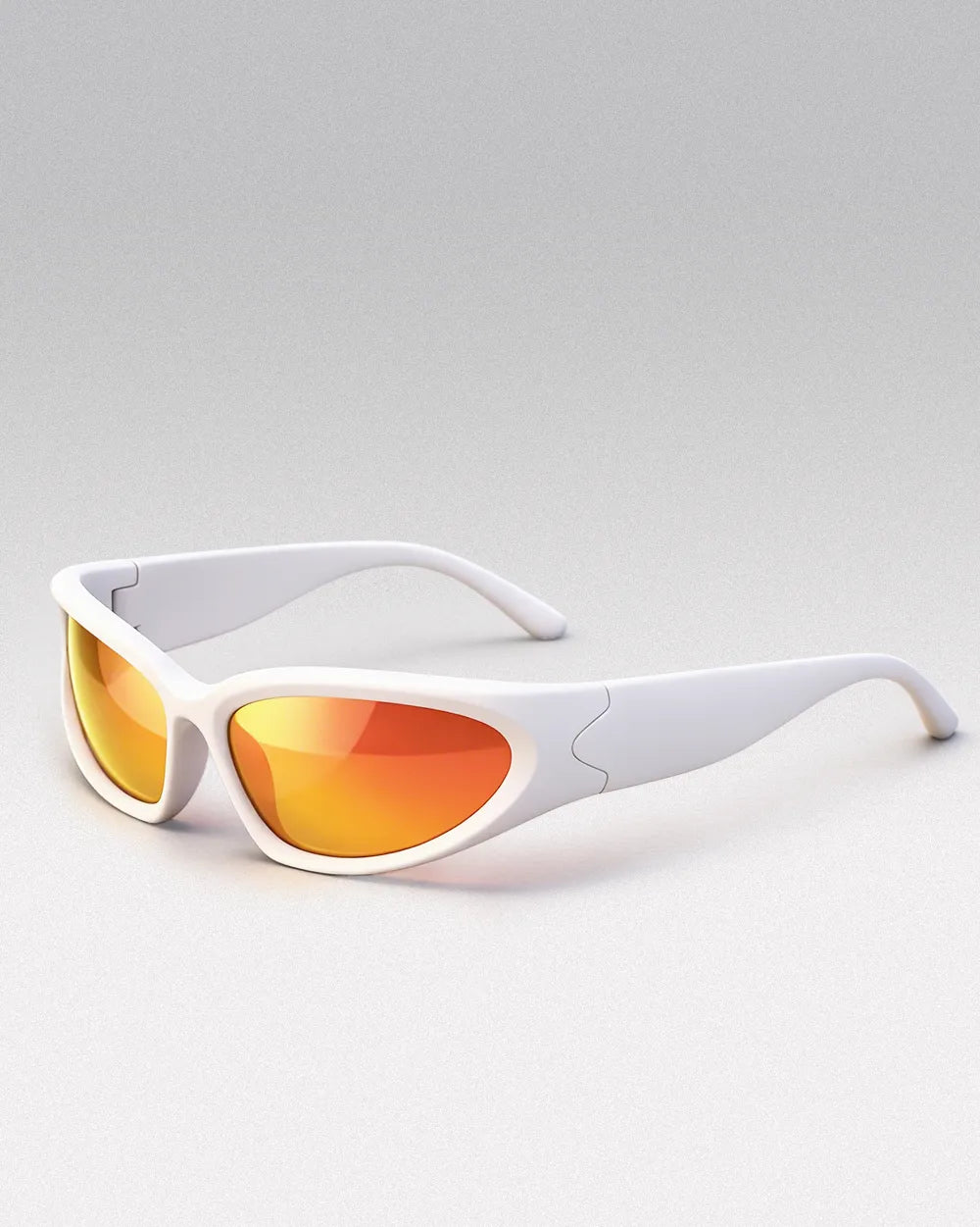 Y2K White Sunglasses ’Swift’ - Sunset