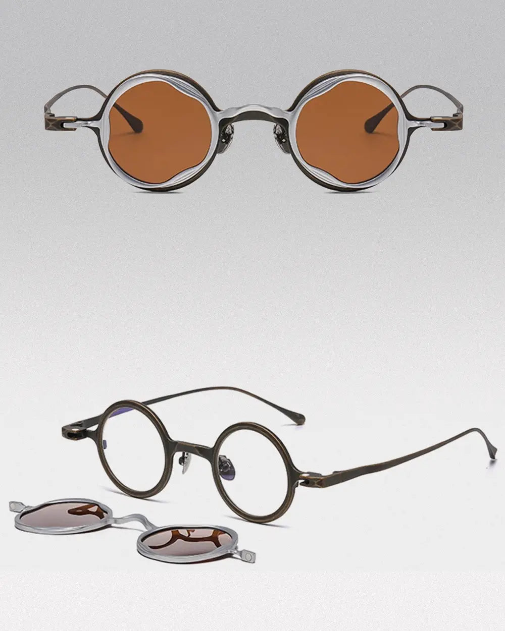 2 in 1 Titanium Sunglasses ’Quadra’