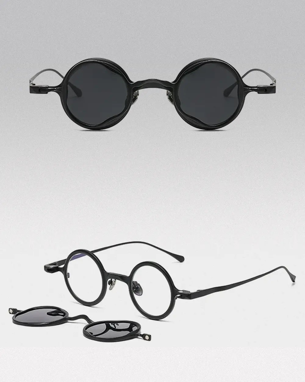 2 in 1 Titanium Sunglasses ’Quadra’