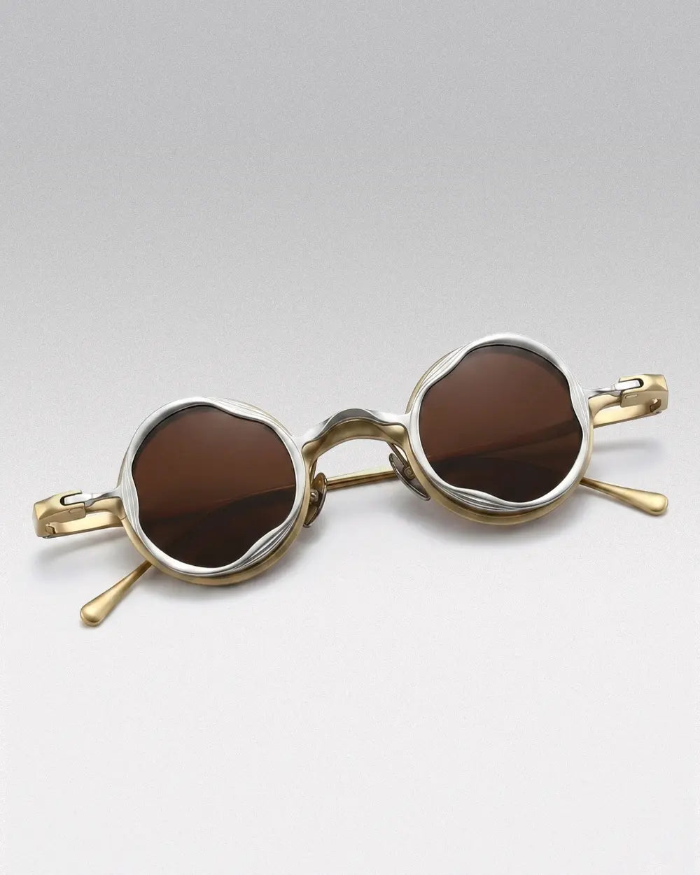 2 in 1 Titanium Sunglasses ’Quadra’ - Gold