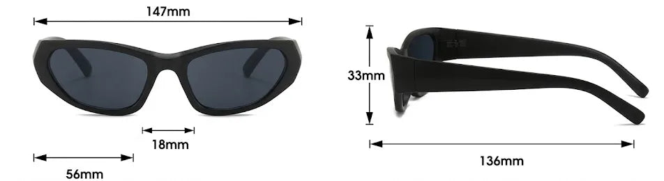 details of the Cyber Y2K Sunglasses "Acrid"