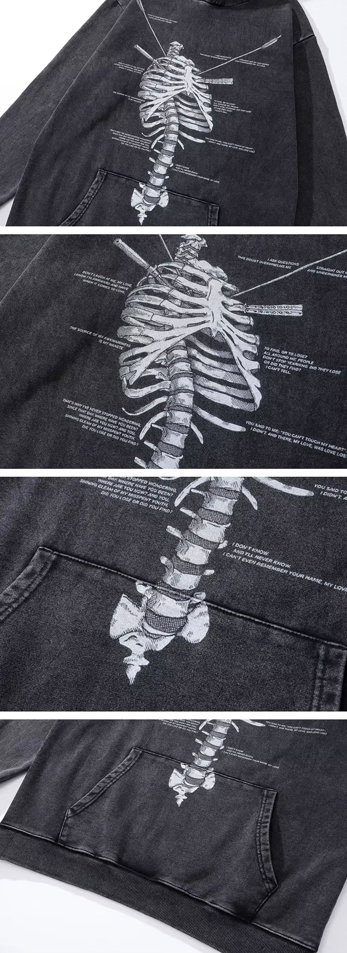 details of the Mens y2k hoodies "Quasar"