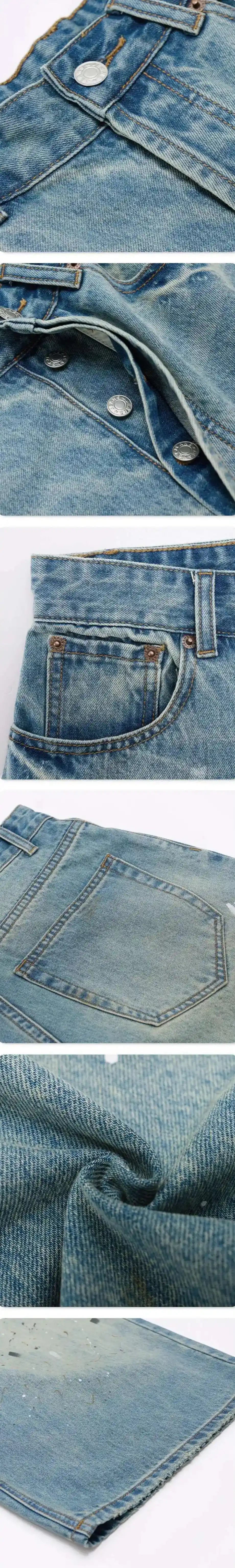 details of the Y2k baggy jorts "Spectron"