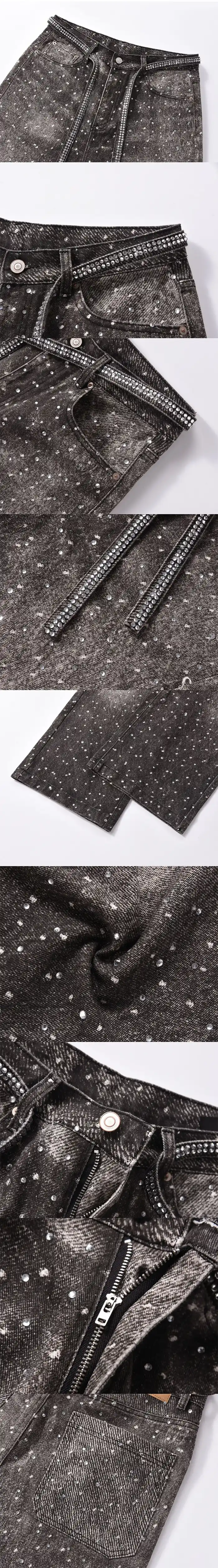 details of the Y2k washed jeans "Celestial"