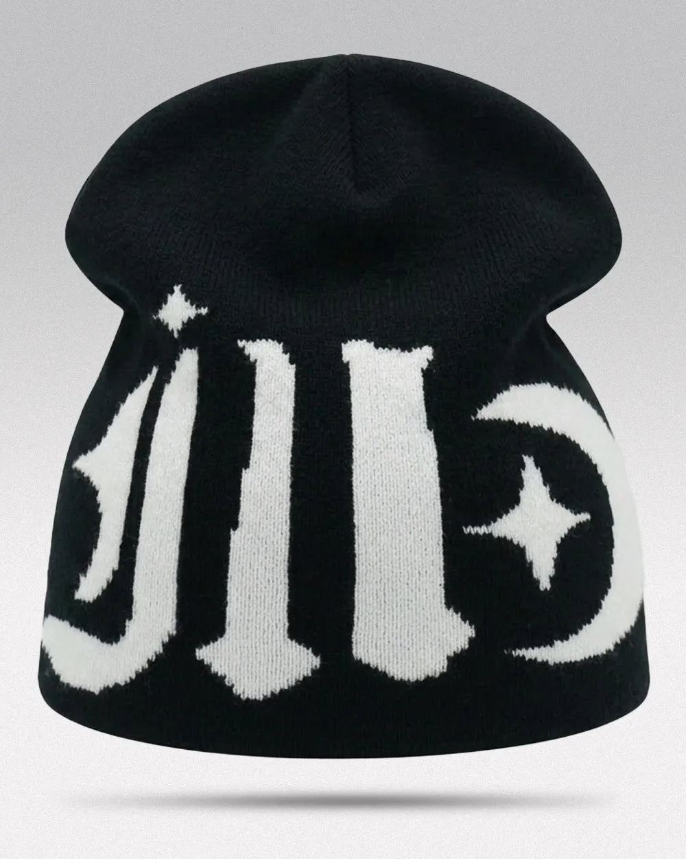 Beanie Hat Y2K ’Polaris’ - Black/White