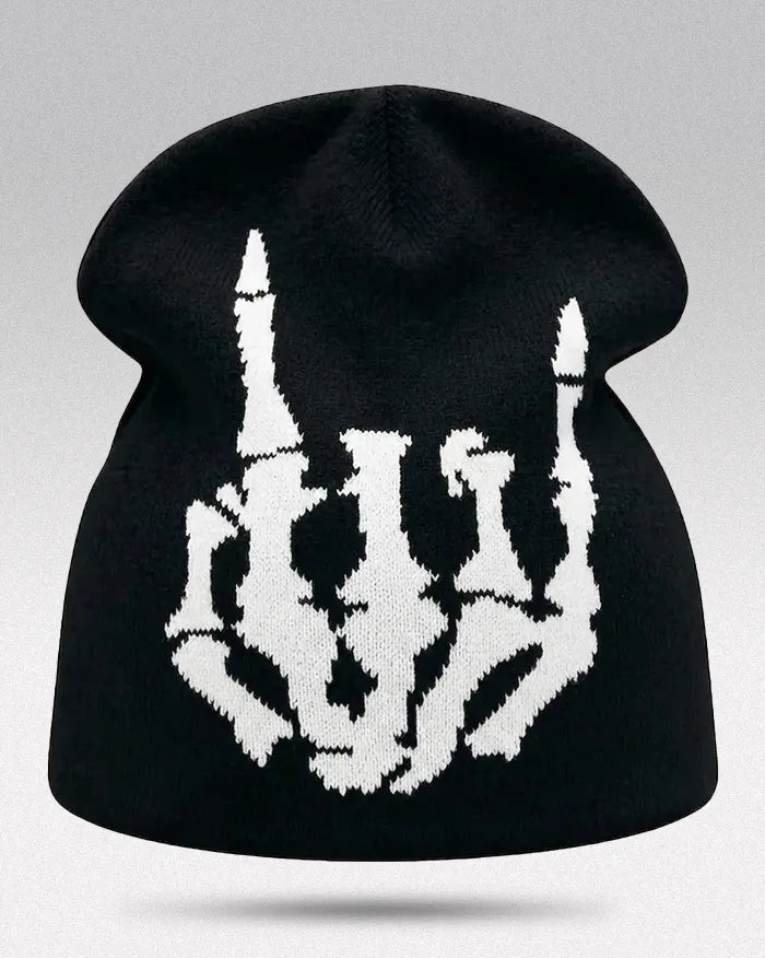 Beanie Y2K Design ’Byte’ - Black