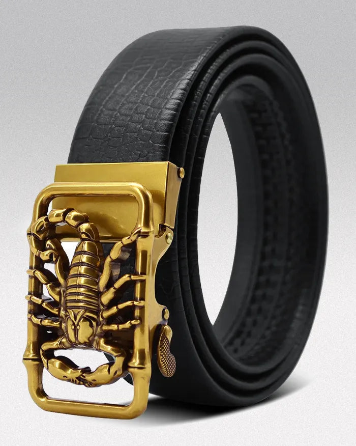 Belt with automatic buckle ’Scorpio’ Gold / 105cm / 41inches