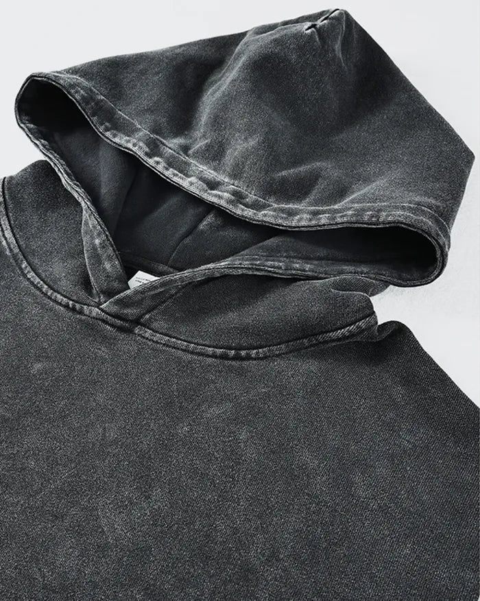 Black acid wash hoodie ’Darkstar’