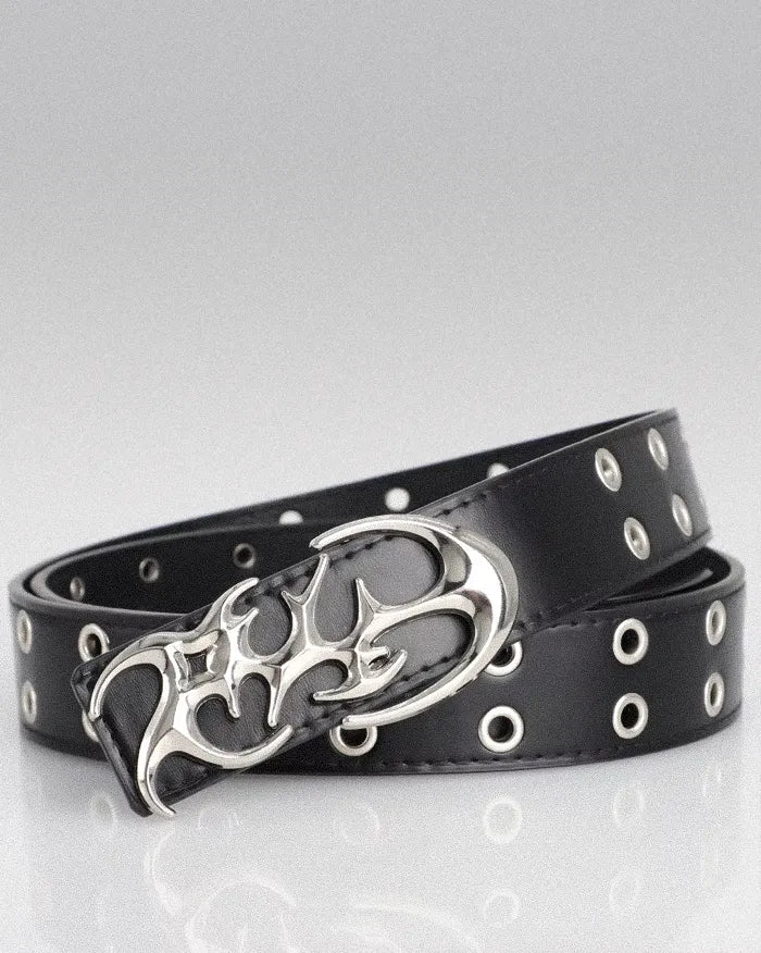 Black belt y2k ’Axis’ With eyelets / 110cm / 43inches