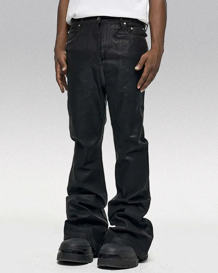 Black coated jeans ’Veridian’ M