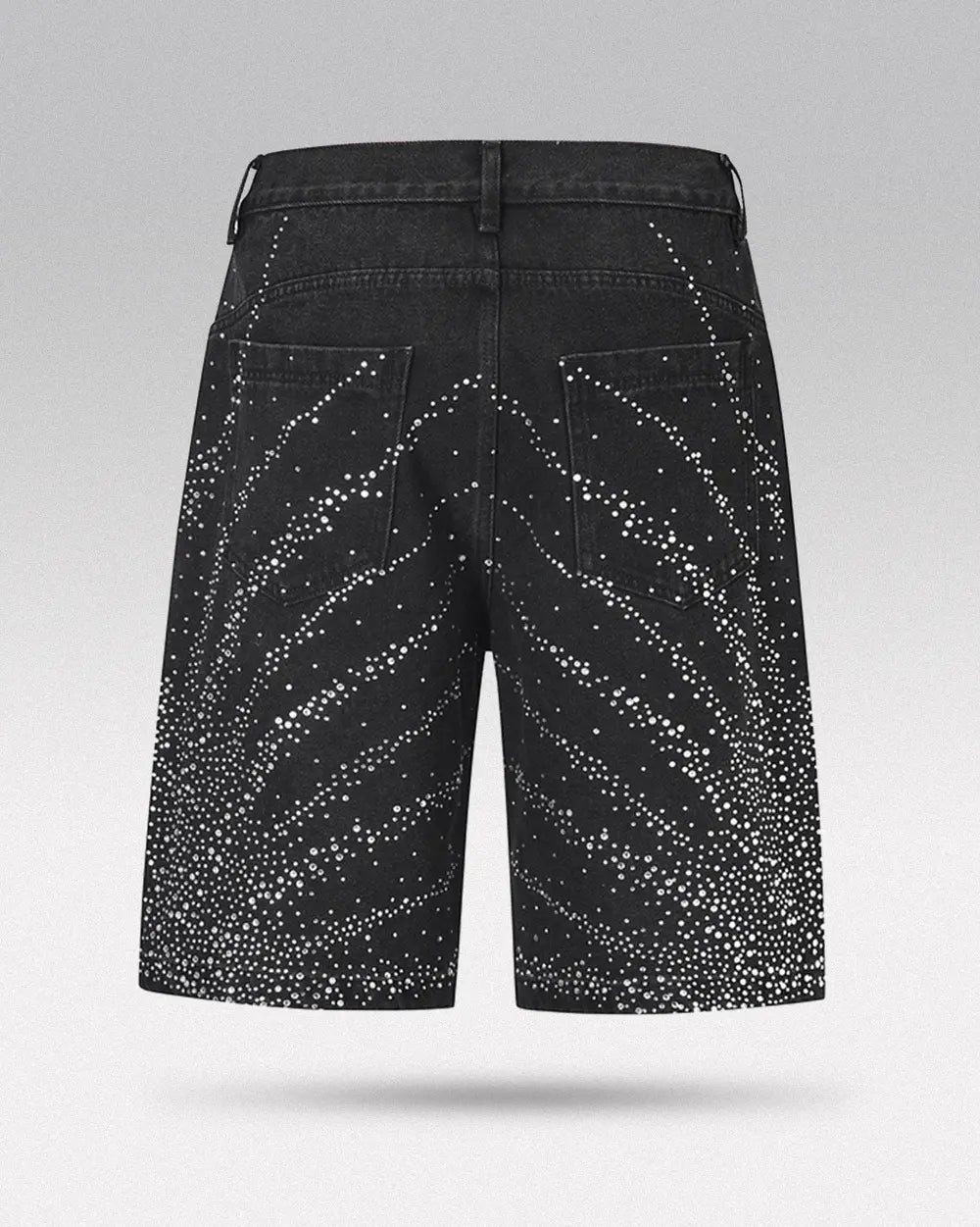 Black rhinestone jorts ’Relic’