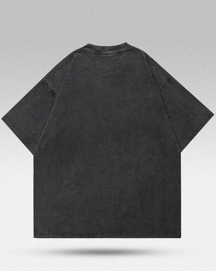 Black washed t-shirt ’Search’