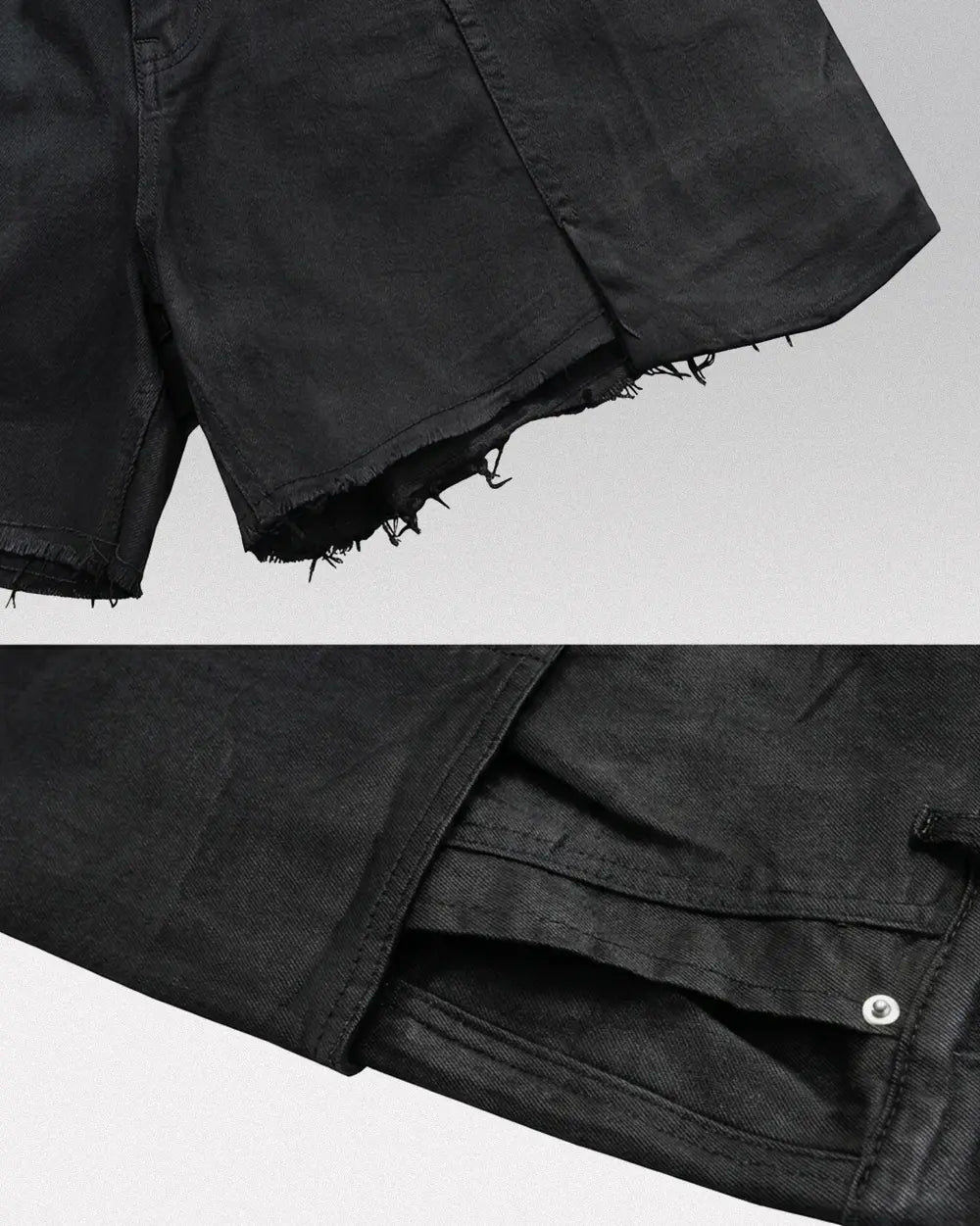 Black Y2K Jorts ’Sector’