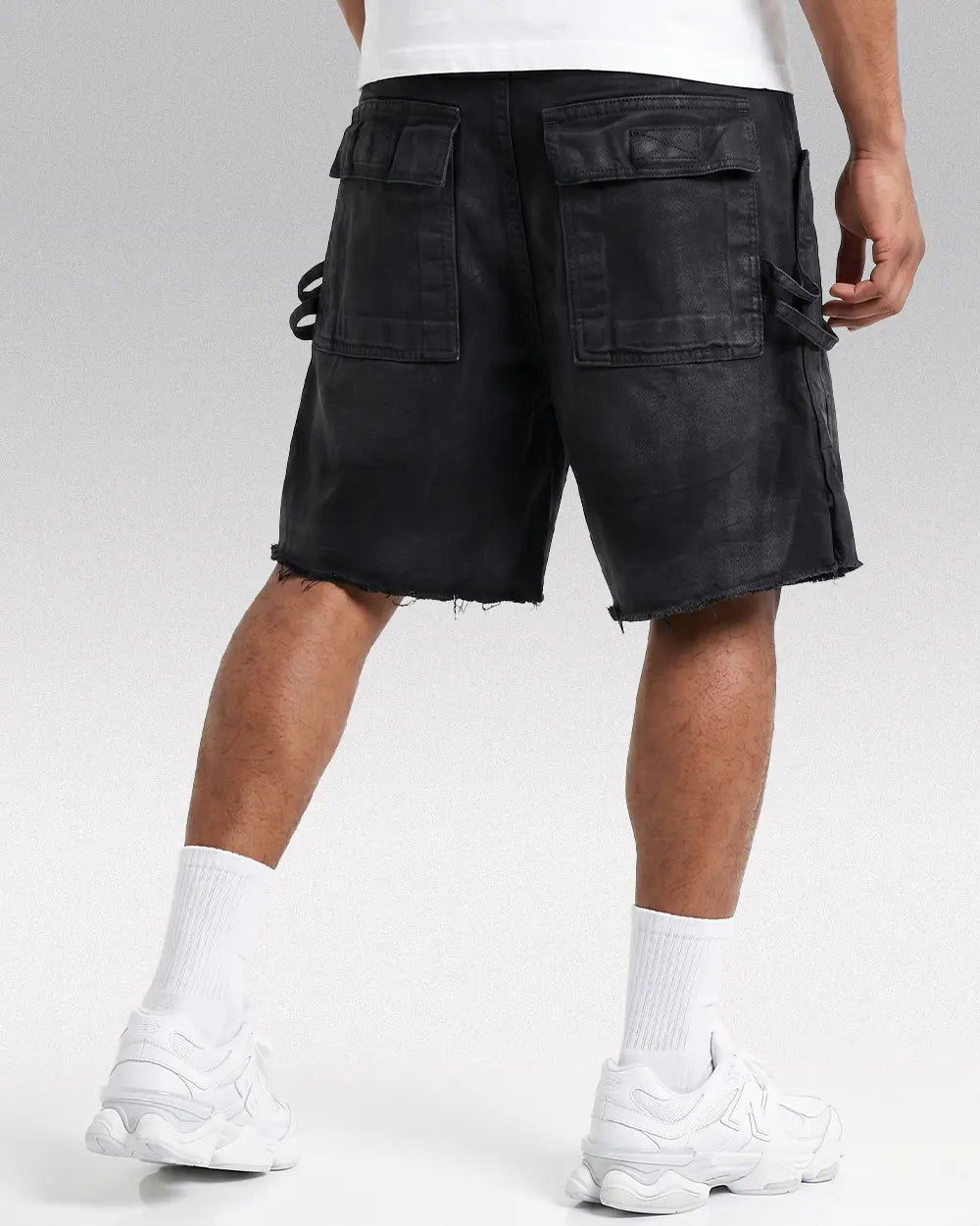 Black Y2K Jorts ’Sector’