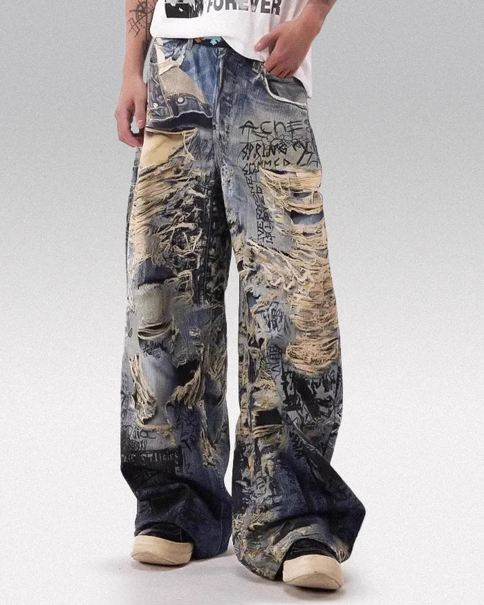Digital printed jeans ’Halon’