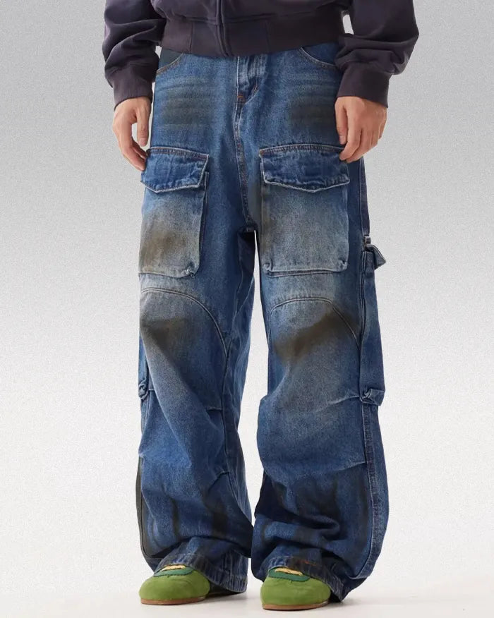 Dirty wash jeans ’Zypher’ - S