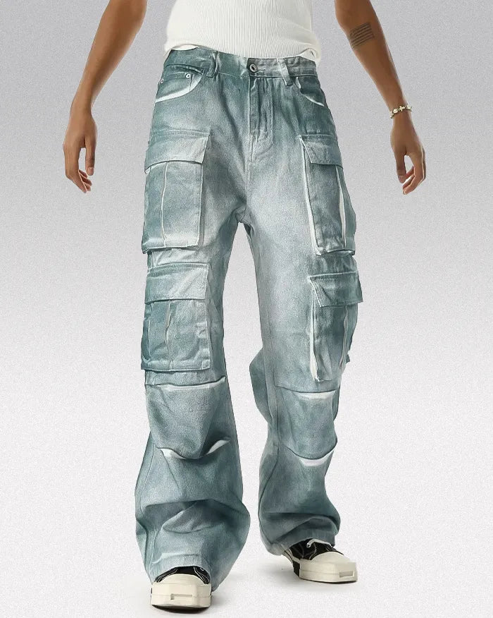 Distressed Cargo Jeans ’Surge’