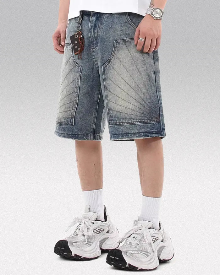 Distressed jorts ’Vortex’ - S