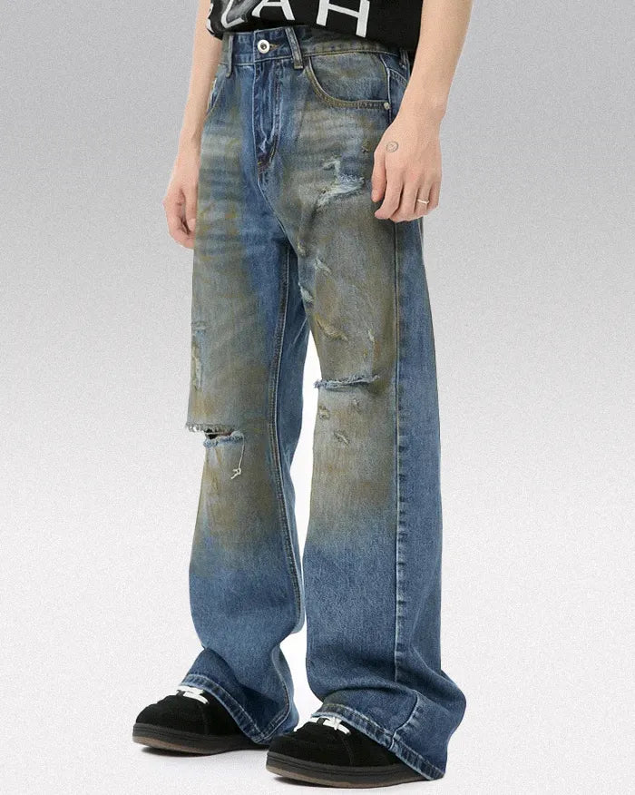 Distressed Wide Leg jeans ’Glyph’