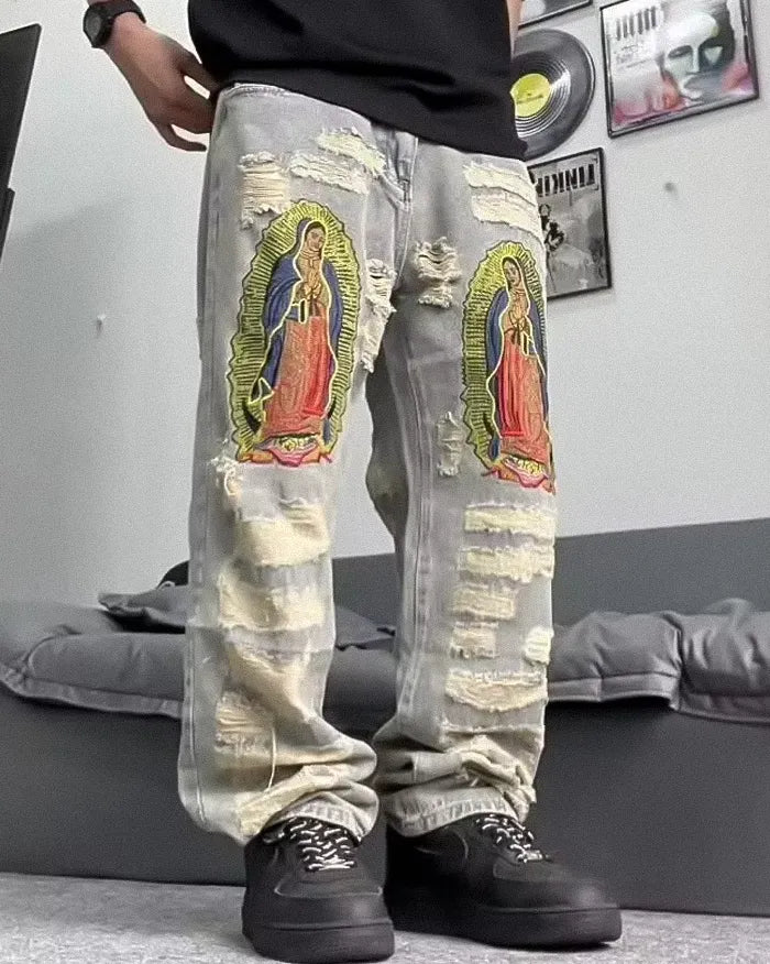 Embroidered Jeans ’Dimension’