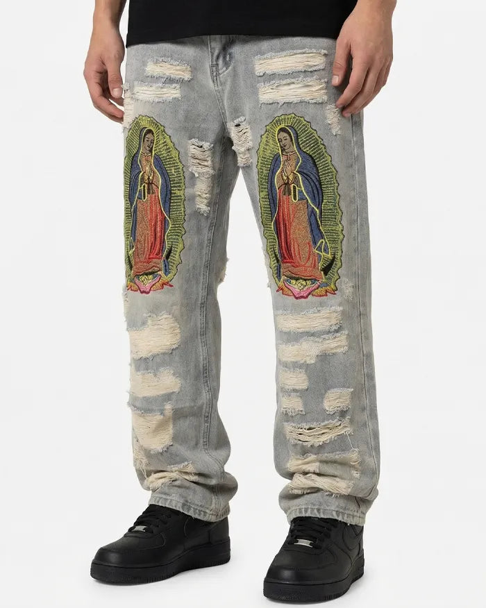Embroidered Jeans ’Dimension’