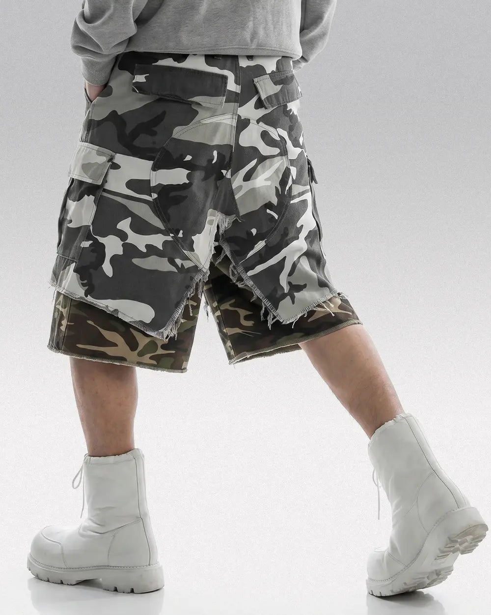 Faux Two-Piece Camo Jorts ’Veloc’