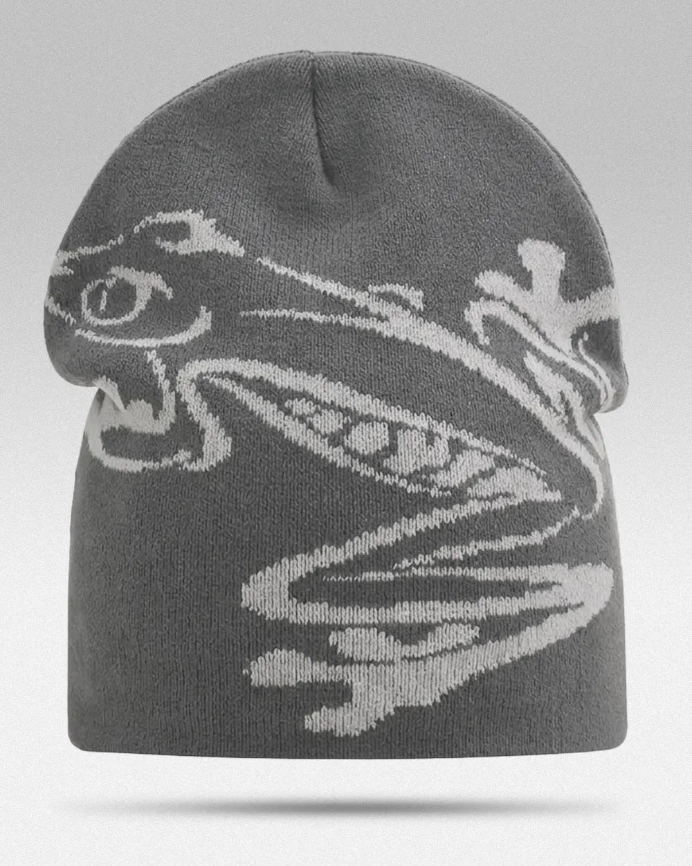 Frog Beanie - Grey / One Size