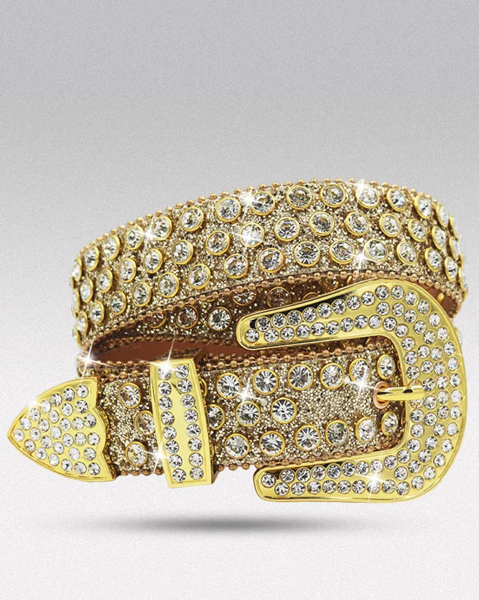Gold rhinestone belt ’Dash’ / 105cm / 41inches