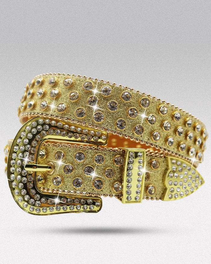 Gold rhinestone belt ’Dash’ 2 / 105cm / 41inches