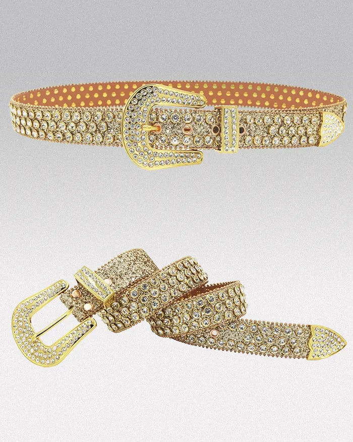 Gold rhinestone belt ’Dash’