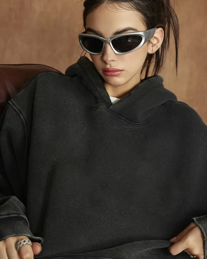 Heavyweight acid wash hoodie ’Plasma’