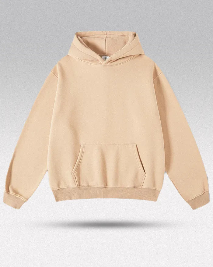 Heavyweight acid wash hoodie ’Plasma’ - Khaki / S