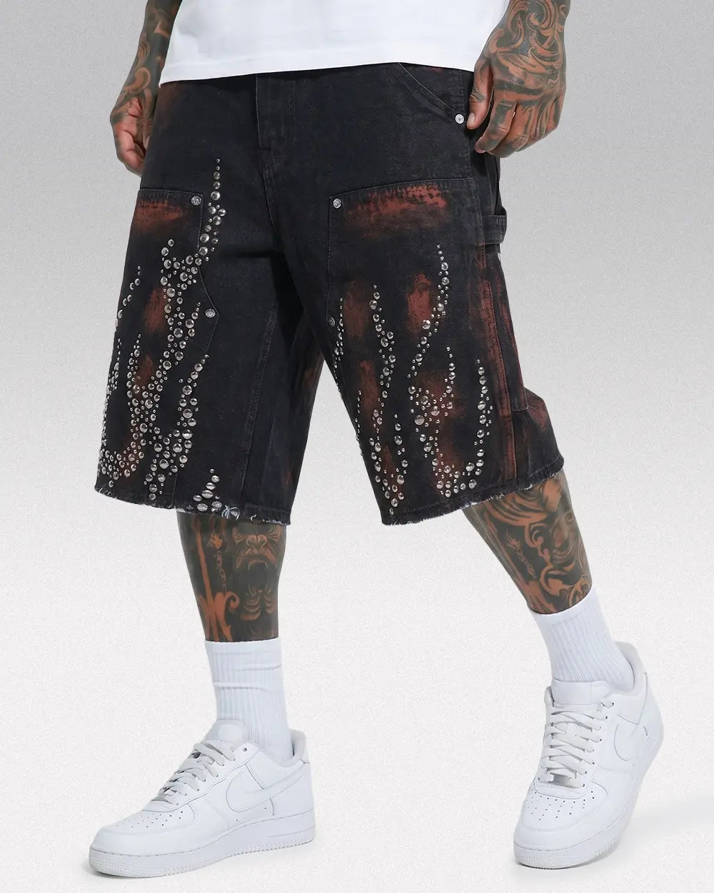 Jorts Rhinestone ’Shard’ - Black / S