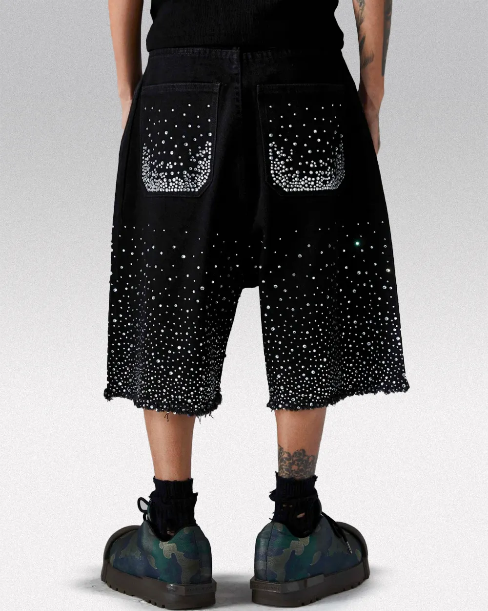 Jorts with rhinestones ’Darkstar’