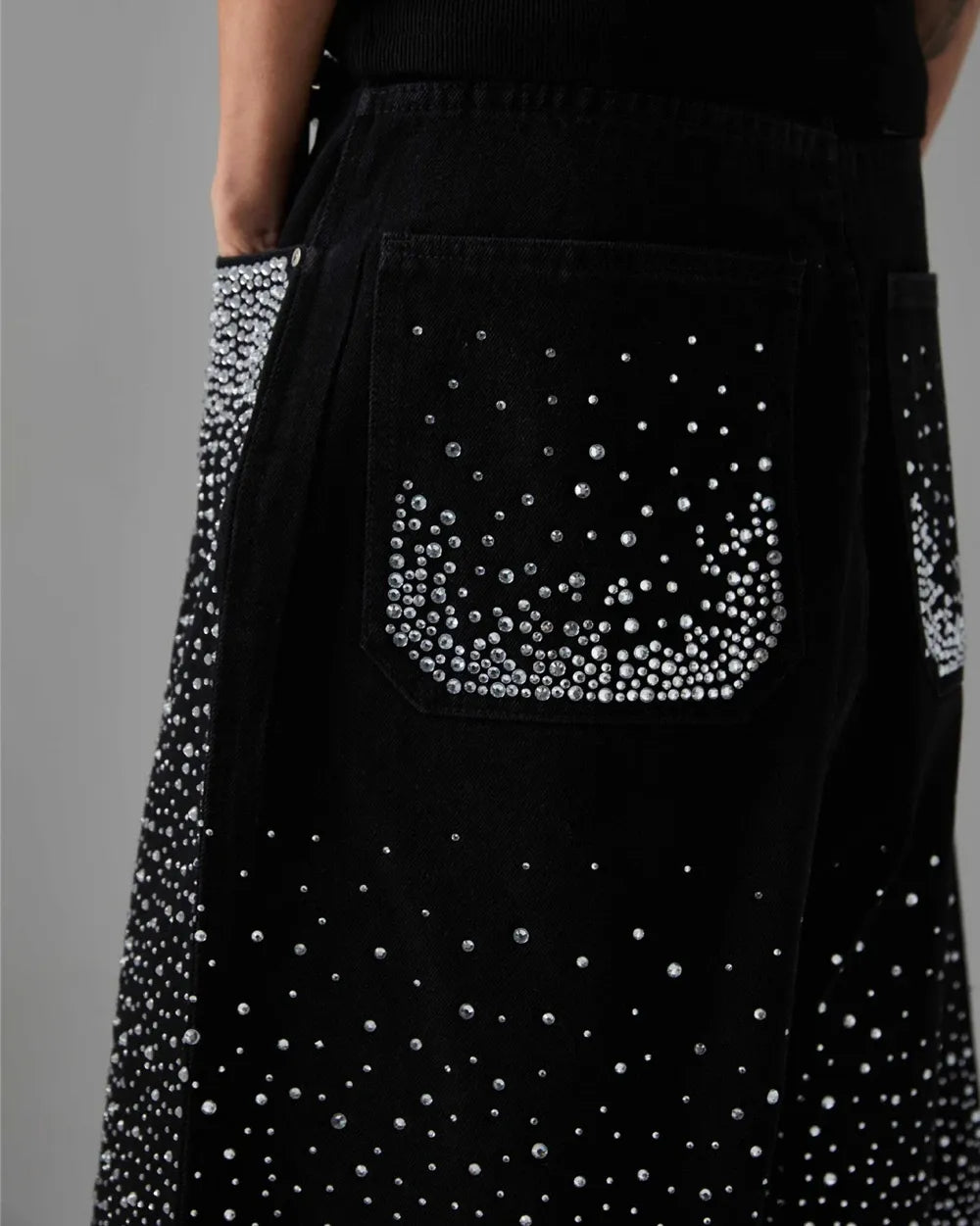 Jorts with rhinestones ’Darkstar’