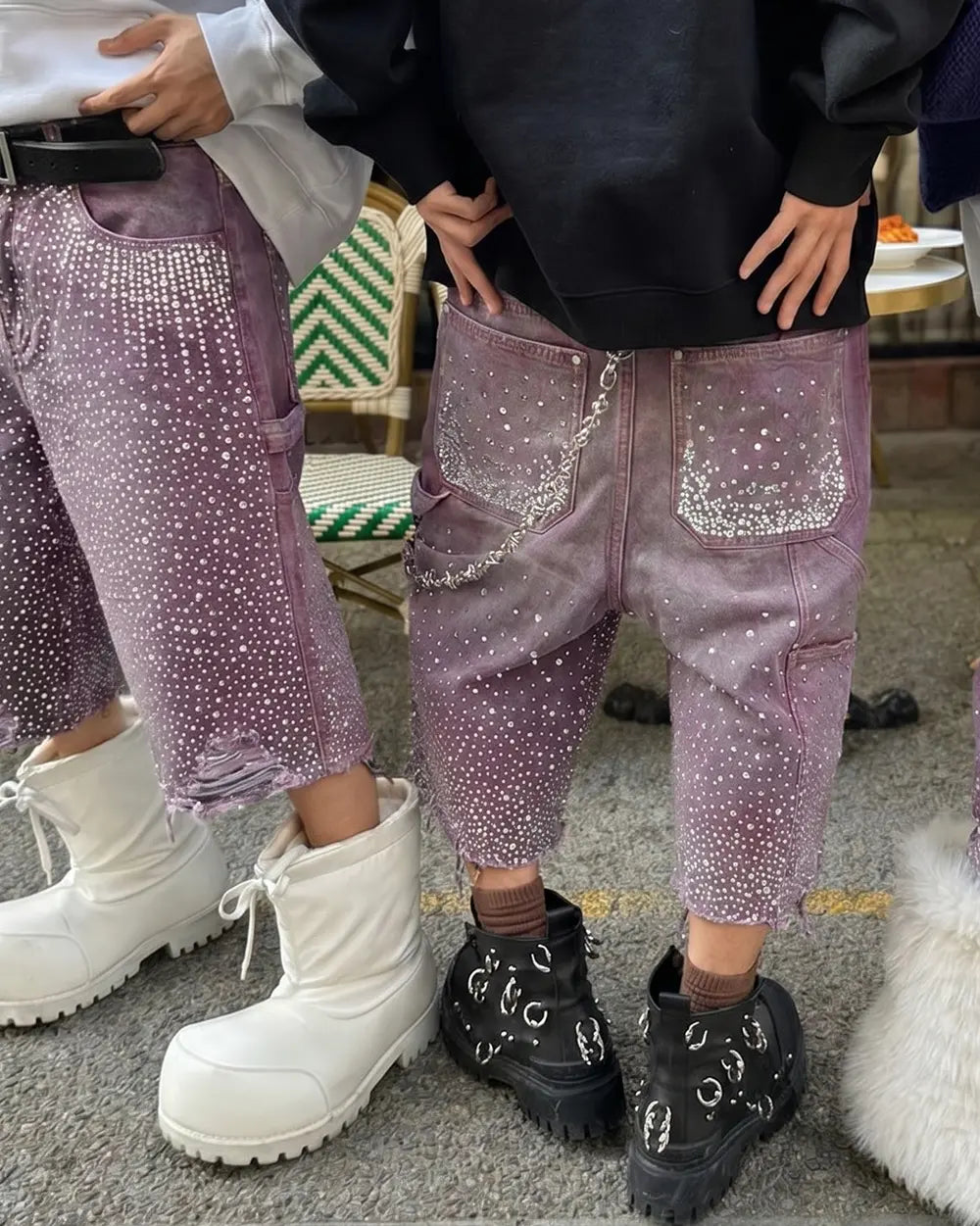 Jorts with Rhinestones ’Mercury’