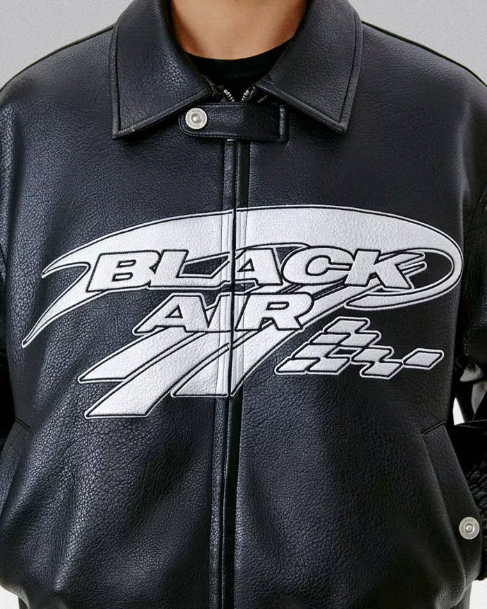 Leather racing jacket ’Vertex’